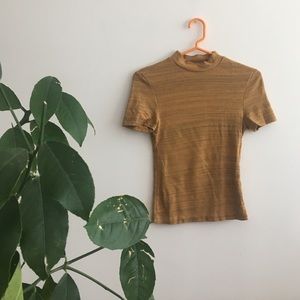 American Apparel ponte mock neck